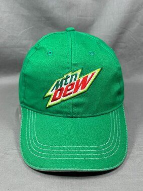 Mountain Dew Baseball Hat Green Adjustable Workwear Soda Snapback Adult Cap